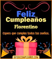 GIF Mensaje de cumpleaños Florentino